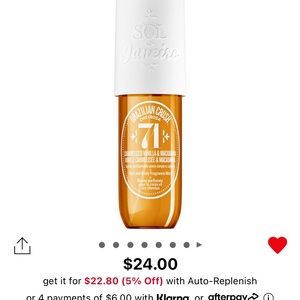 Unopened Sol de Janeiro vanilla body mist